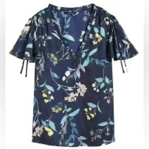 Banana Republic | SOFT SATIN FLUTTER-SLEEVE TOP